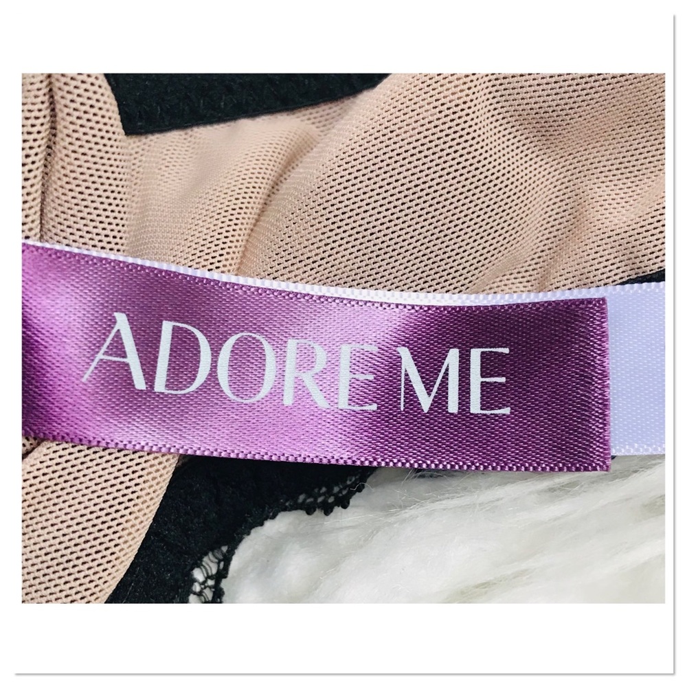Adore Me Underwire Cup Lace Racerback Bra Front Closure Black Size 34A - Picture 8 of 10